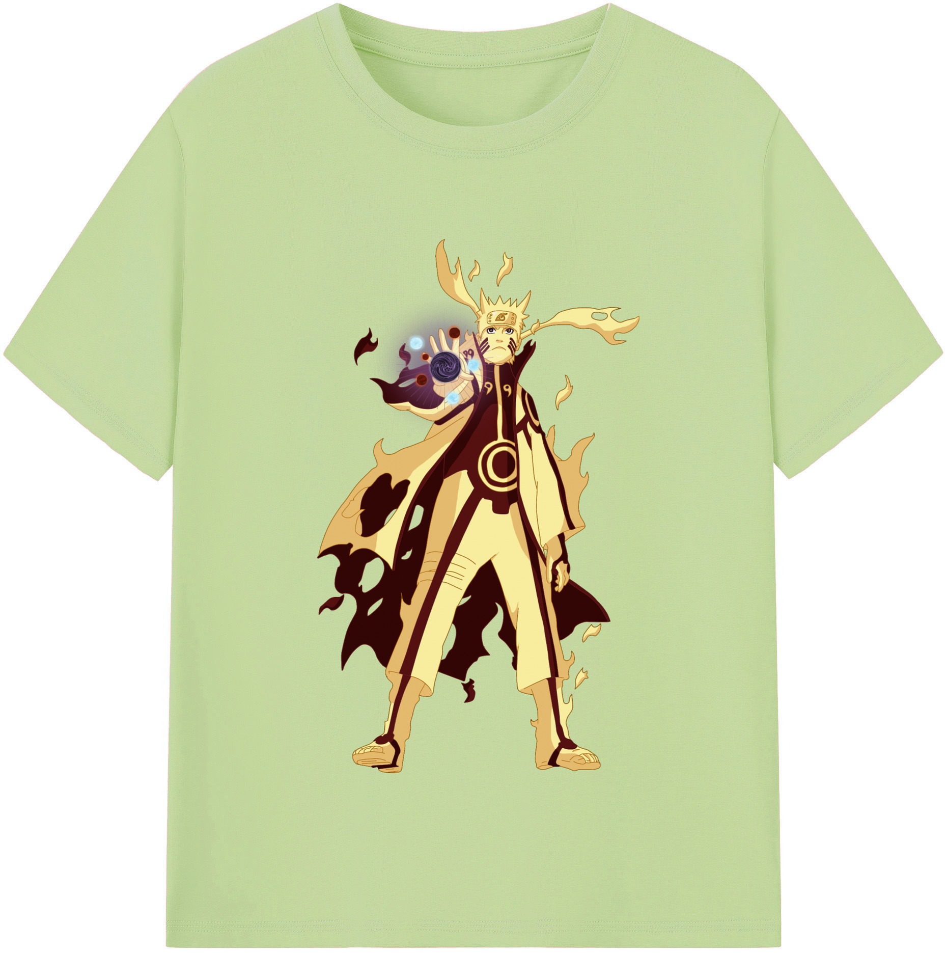 （画像用） NARUTO -ナルト- うずまき ナルト Uzumaki Naruto 綿100％半袖Tシャツ（フロントプリント）